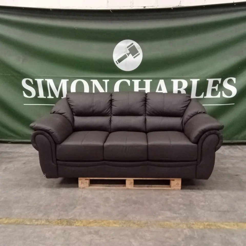 NAPLES ITALIAN LEATHER 3 SEATER SOFA RRP £1149