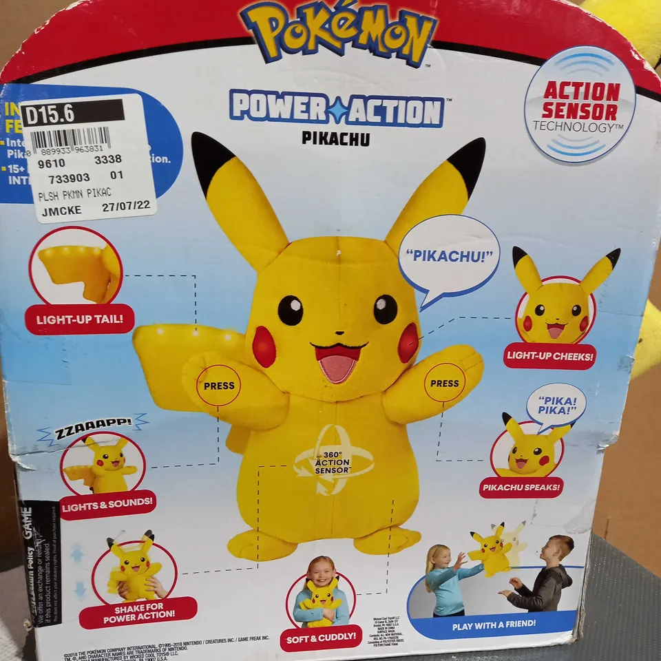 POKEMON POWER ACTION PIKACHU PLUSH TOY 