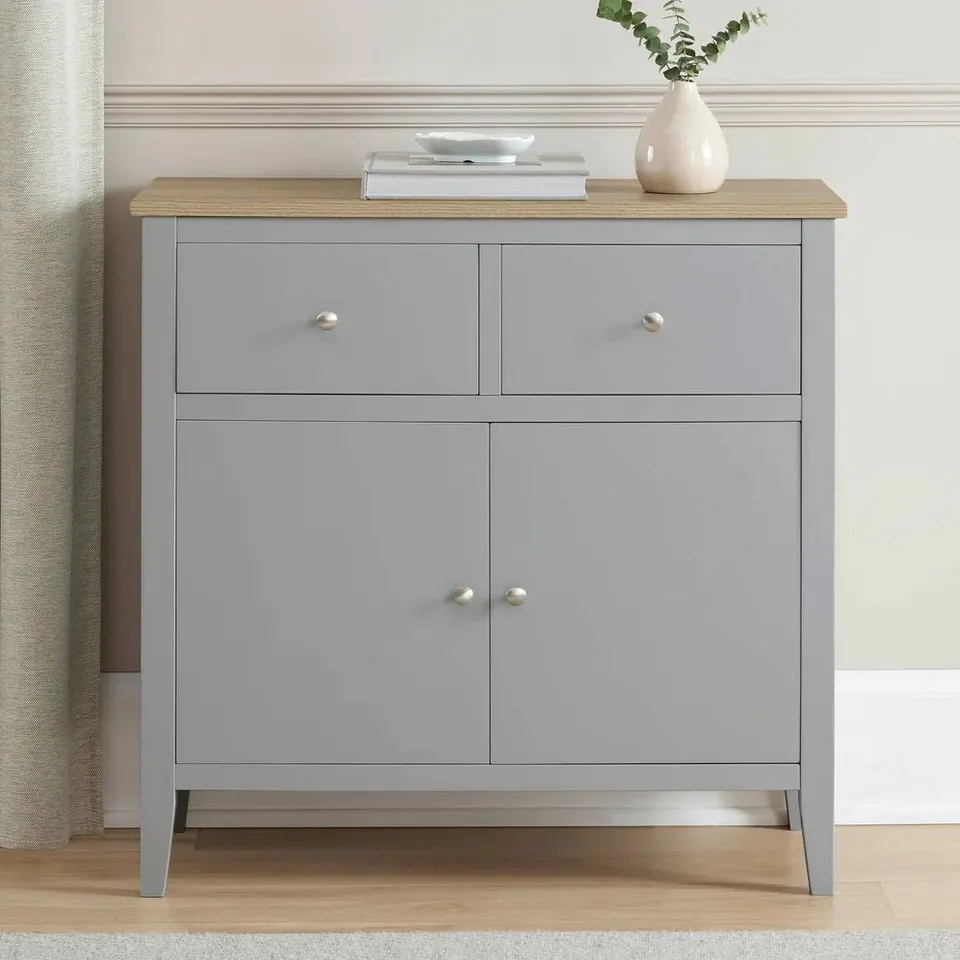 BOXED DUSK NELL - 2 DOOR/2 DRAWER SIDEBOARD - GREY