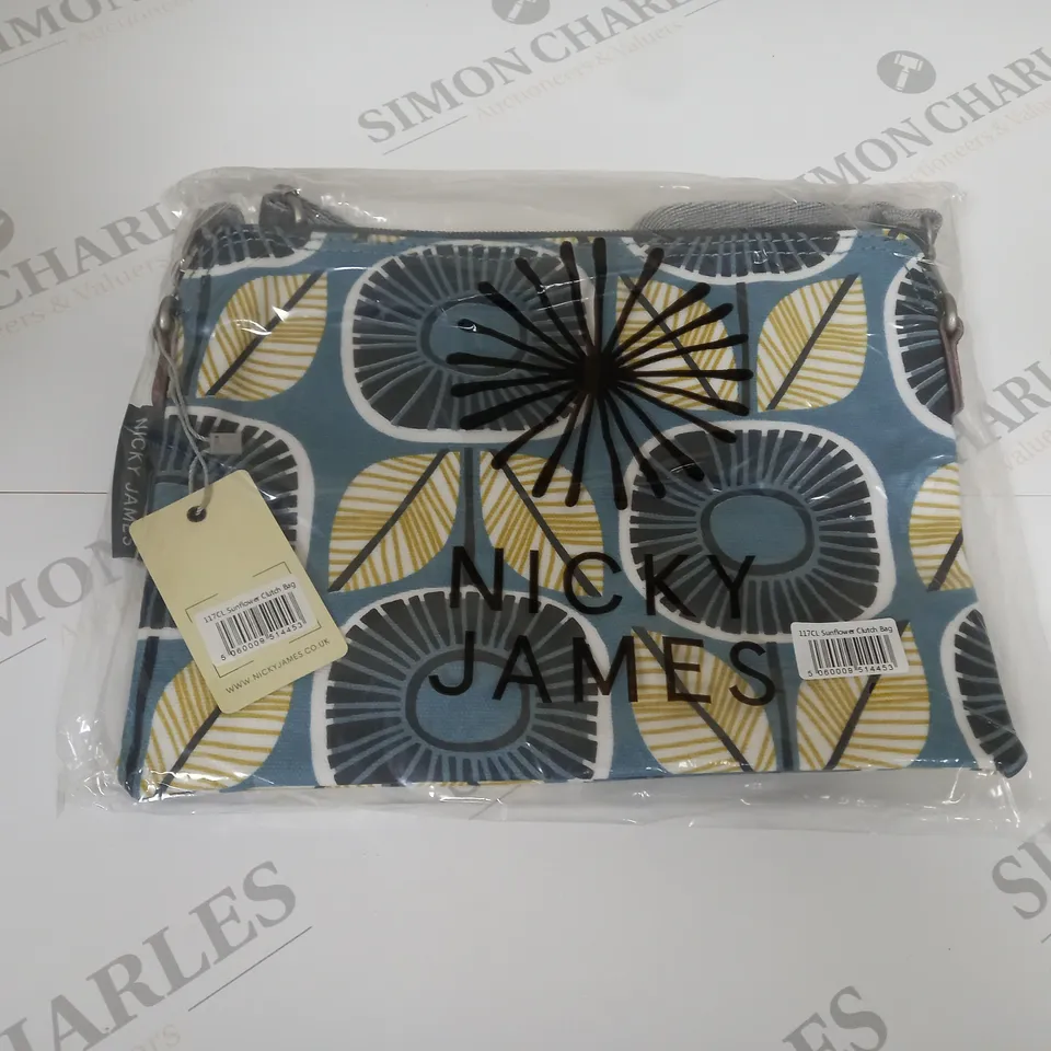 BAGGED NICKY JAMES SUNFLOWER CLUTCH BAG