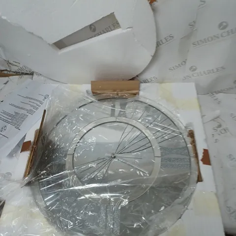 BOXED JM BY JULIEN MACDONALD ROUND GLITTER FLOATING CLOCK