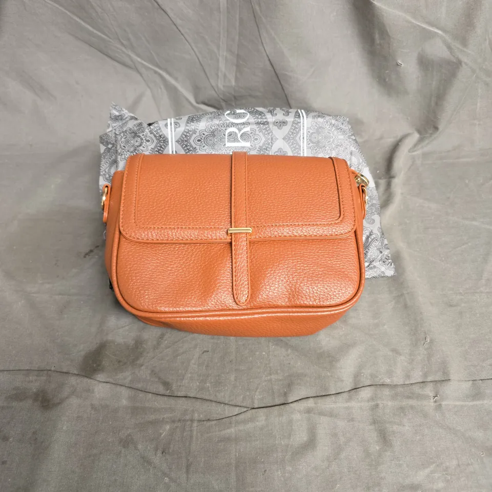 Tan leather crossbody bag
