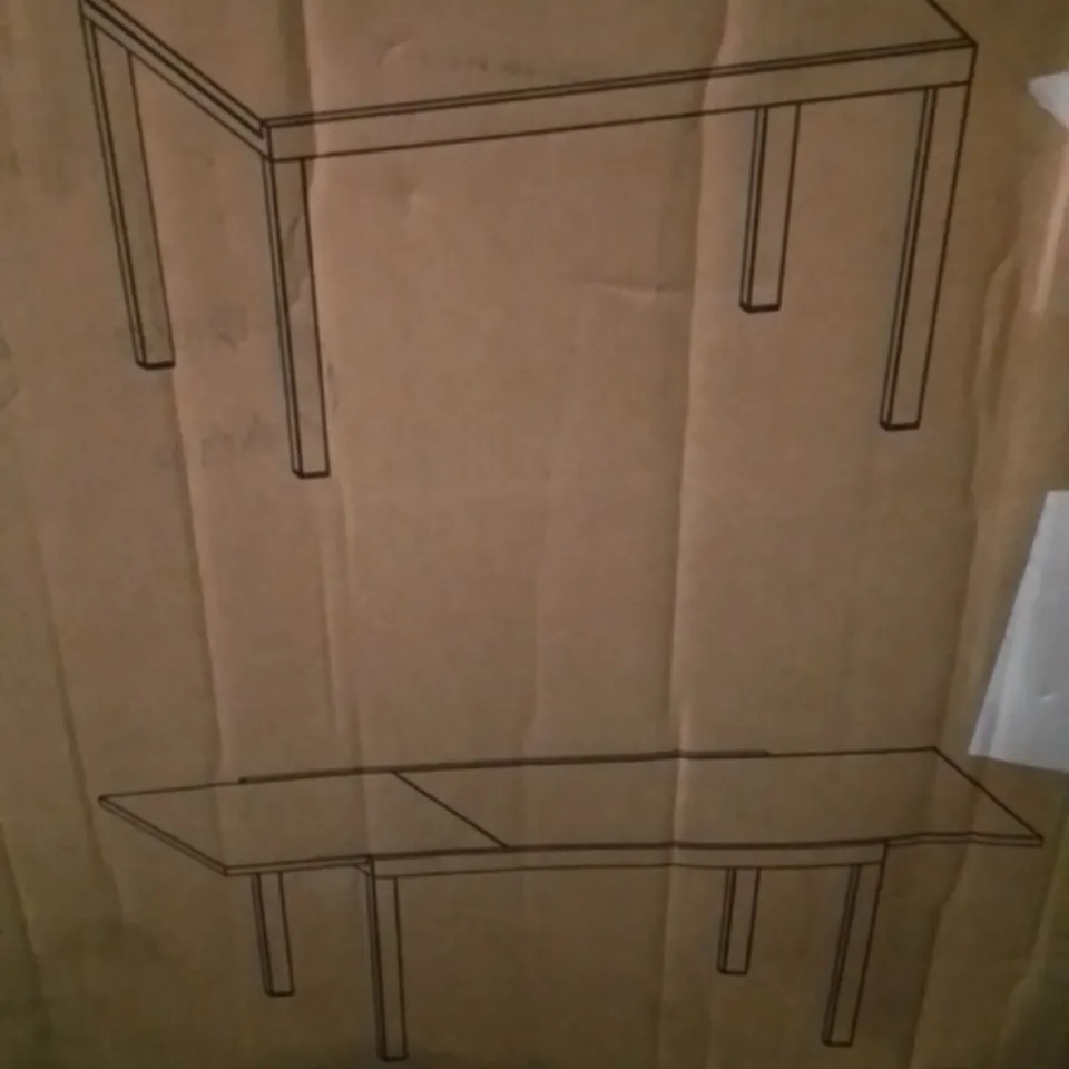BOXED GOODHOME MOOREA ALUMINIUM TABLE WITH TEMPERED GLASS TOP 
