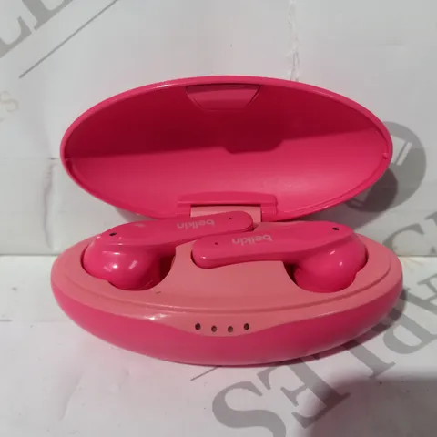 BELKIN PAC003 SOUNDFORM NANO TRUE WIRELESS EARBUDS IN PINK