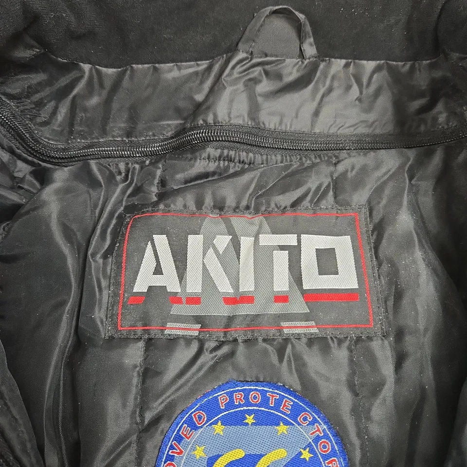 AKTO BLACK MOTORCYCLE JACKET WITH TWIN SKIN SYSTEM - MEN'S