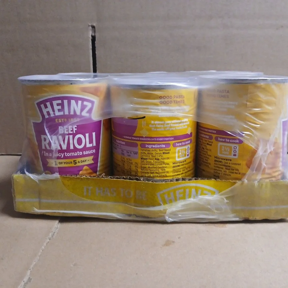 HEINZ BEEF RAVIOLI MULTIPACK (6 TINS)