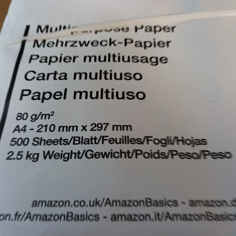 LOT OF 5 500-PACKS OF MULTI PURPOSE A4 PRINTER PAPER