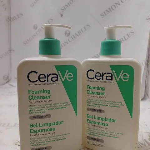 TWO CERAVE FOMAING CLEANSERS