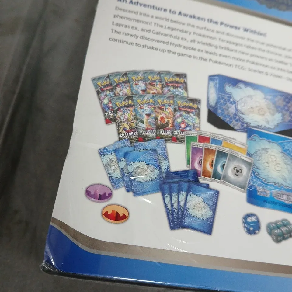 POKÉMON TRADING CARD GAME SCARLET & VIOLET STELLAR CROWN ELITE TRAINER BOX – BOXED