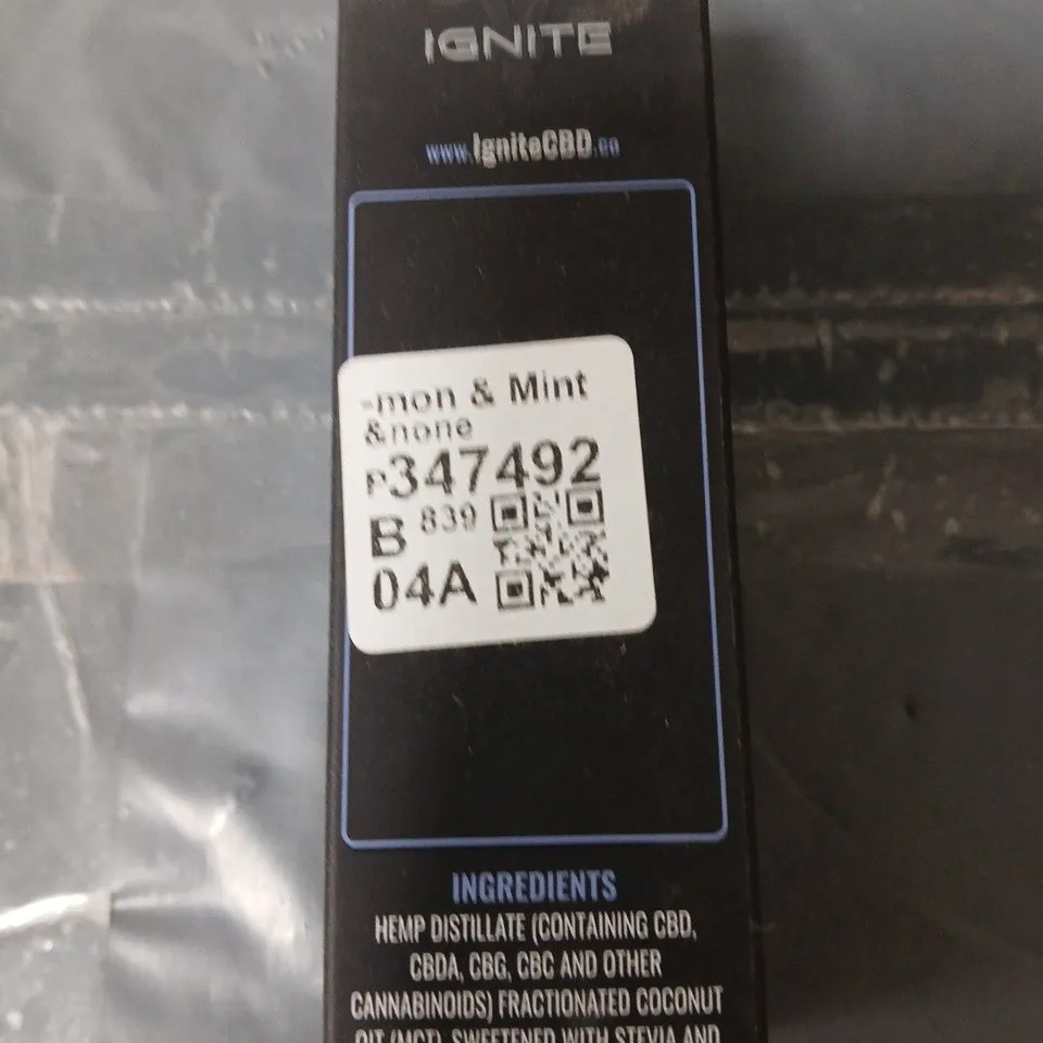 APPROXIMATELY 15 IGNITE CBD DROPS – CALM (CUCUMBER LEMON MINT), 1200 MG CBD OIL, 50 ML