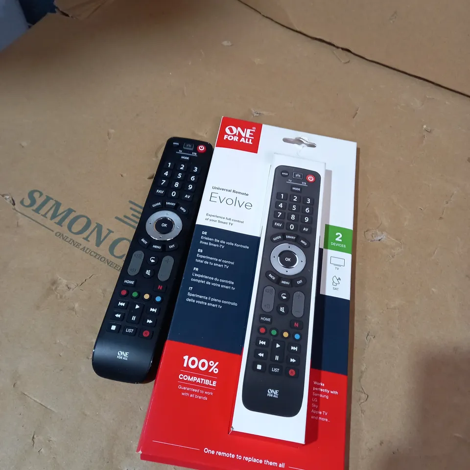 ONE FOR ALL UNIVERSAL REMOTE EVOLVE  