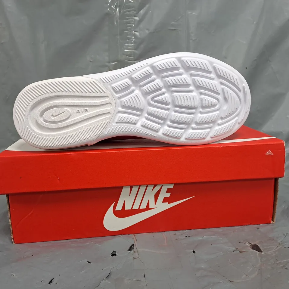 BOXED PAIR OF NIKE NIKE AIR MAX AXIS SHOES IN RED/WHITE SIZE UK 6