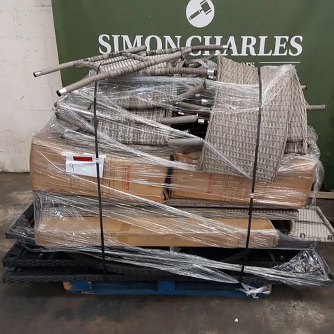 PALLET OF ASSORTED GARDEN AND PATIO FURNITURE PARTS