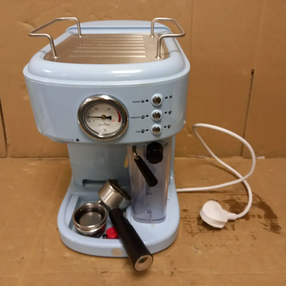 SWAN RETRO BLUE ESPRESSO COFFEE MACHINE