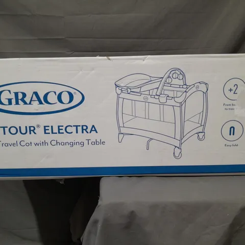 GRACO CONTOUR ELECTRA TRAVEL COT WITH CHANGING TABLE - COLOUR LITTLE ADVENTURES