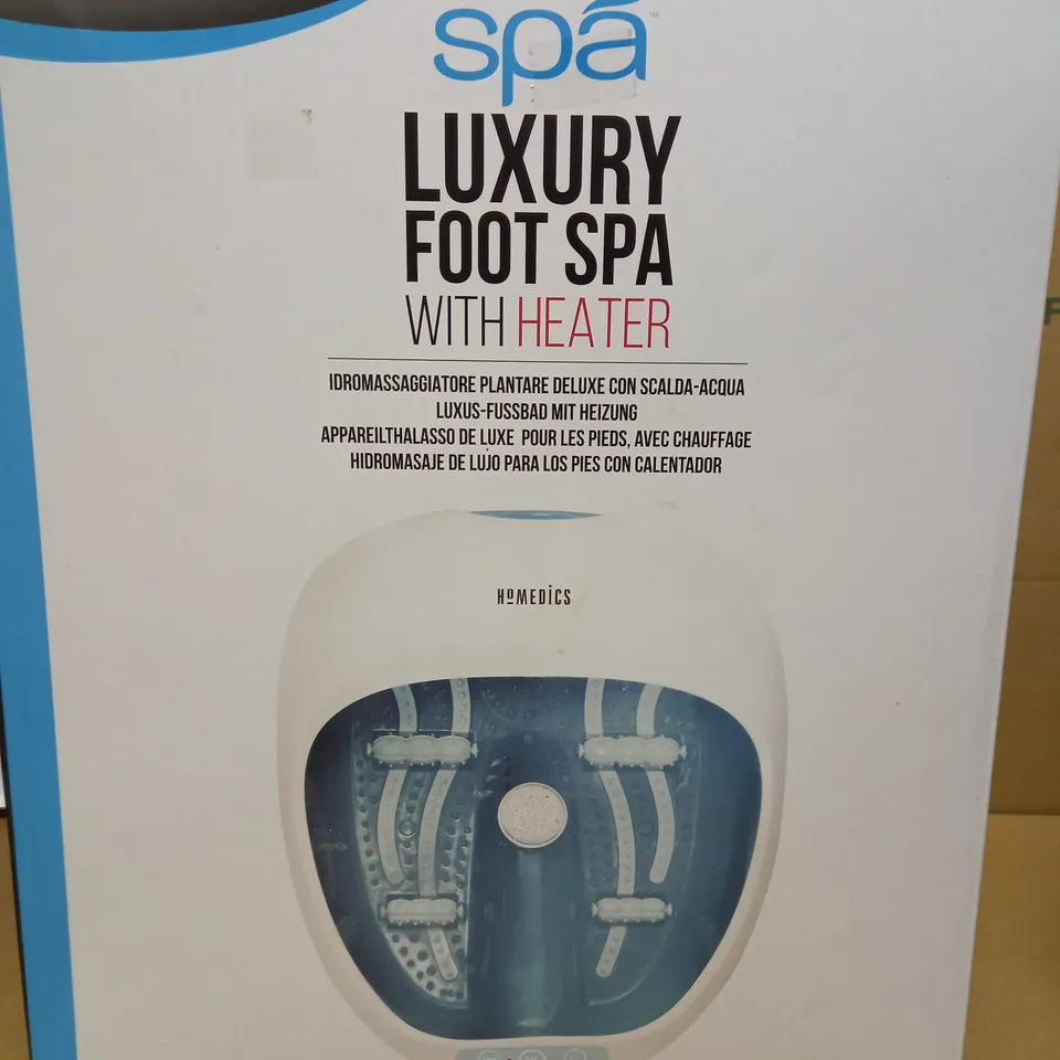 BOXED HOMEDICS SPA LUXURY FOOT SPA WITH HEATER