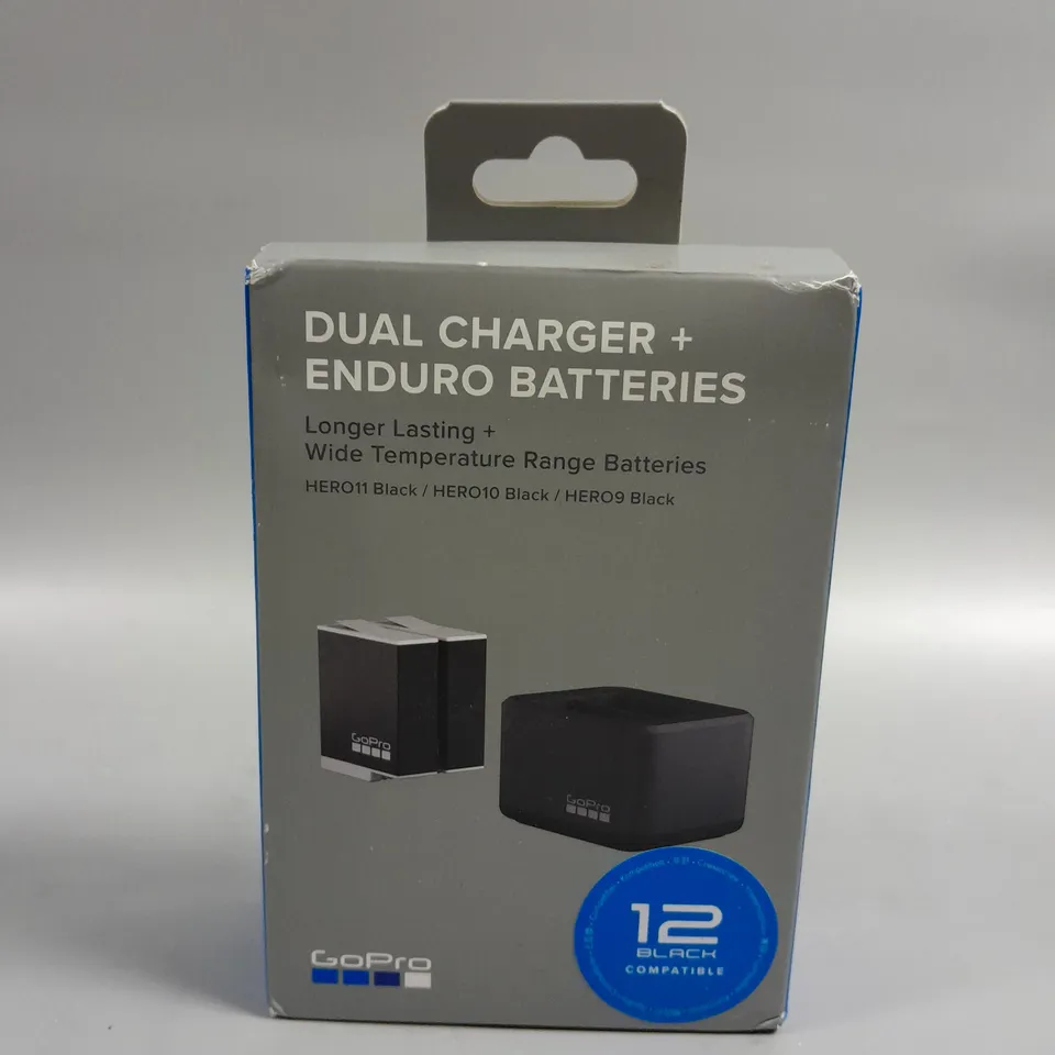 BOXED SEALED GOPRO DUAL CHARGER + ENDURE BATTERIES 