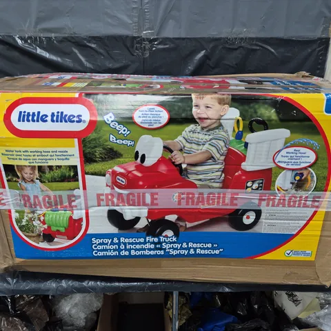 BOXED LITTLE TIKES SPRAY & RESCUE FIRE TRUCK
