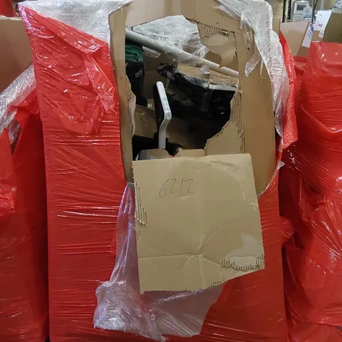 PALLET TO CONTAIN ASSORTED HOUSEHOLD PRODUCTS. INCLUDES VACUUM CLEANER, BOXED FURNITURE ETC