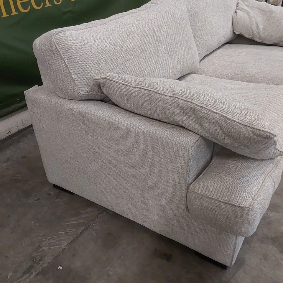 DESIGNER COTTAGE 3 SEATER FABRIC SOFA - OATMEAL