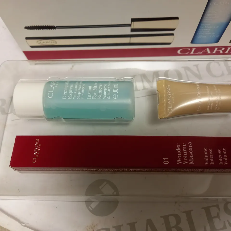 CLARINS WONDER VOLUME MASCARA , INSTANT CONCEALER AND EYE MAKE-UP REMOVER