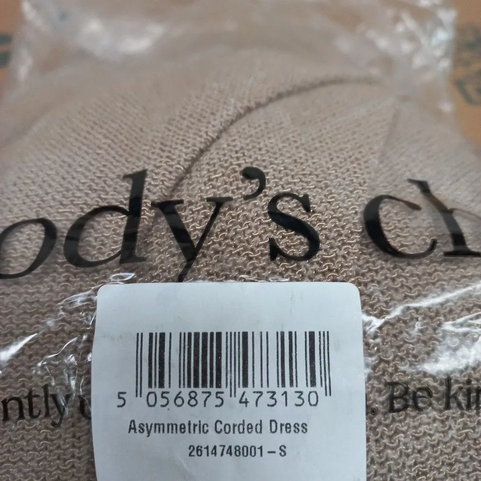 NOBODY'S CHILD ASYMMETRIC CORDED DRESS - SIZE S