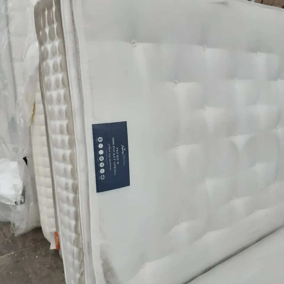 PREMIUM 2000 POCKET SPRING PILLOW TOP MATTRESS,  VARIOUS STAINS , 5FT 