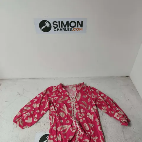 MONSOON WOMEN'S PINK FLORAL DRESS – UK S