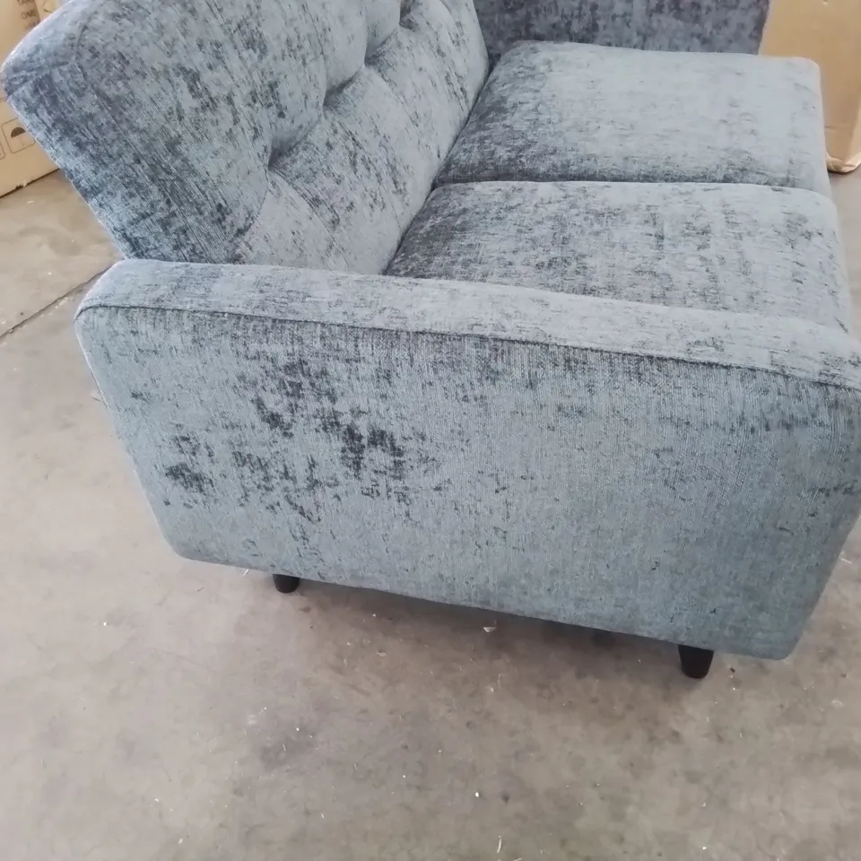 DESIGNER OSLO TWO SEATER SOFA GREY FABRIC 