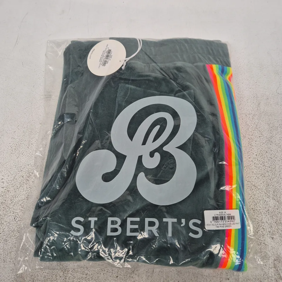 BAGGED ST BERT'S VELOUR RAINBOW WIDE-LEG PANT – UK M