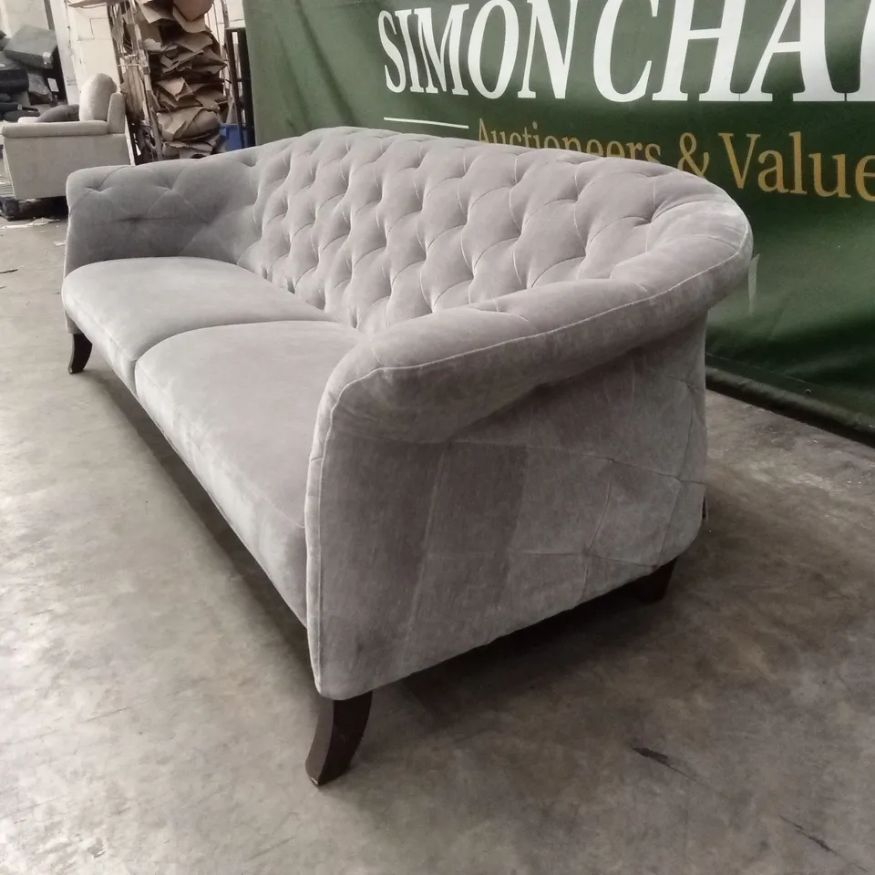 DANETTI LUXE LARGE SEATER SOFA LIGHT GREY FABRIC