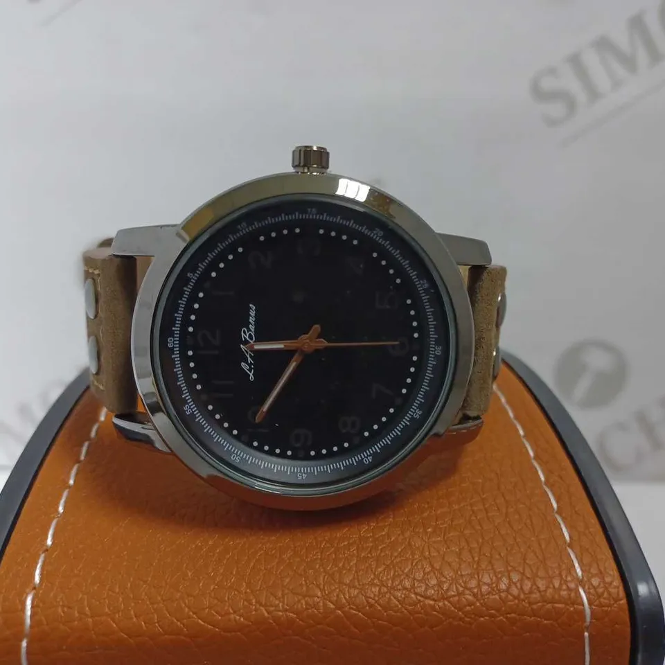 LA BANUS VINTAGE LEATHER STRAP WRISTWATCH 