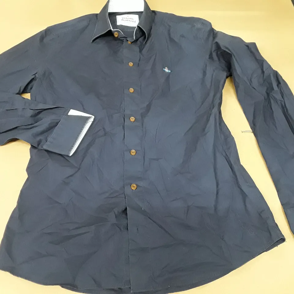 VIVIENNE WESTWOOD NAVY LONG SLEEVE SHIRT - SIZE UNSPECIFIED 