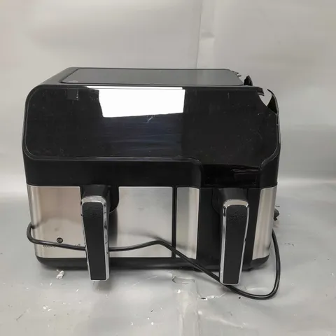BOXED COOK'S ESSENTIALS 7.7L DUAL AIR FRYER IN BLACK