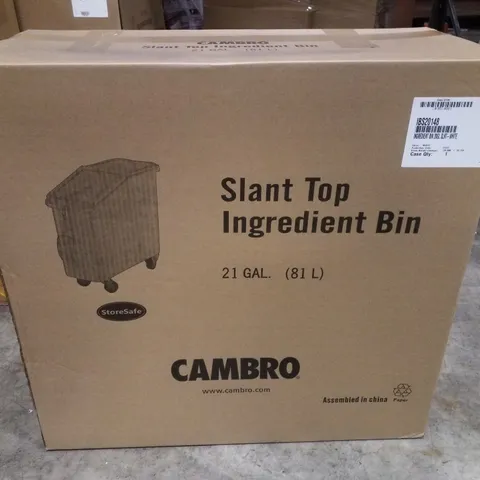 BRAND NEW CAMBRO SLANT TOP INGREDIENT BIN 81L - WHITE