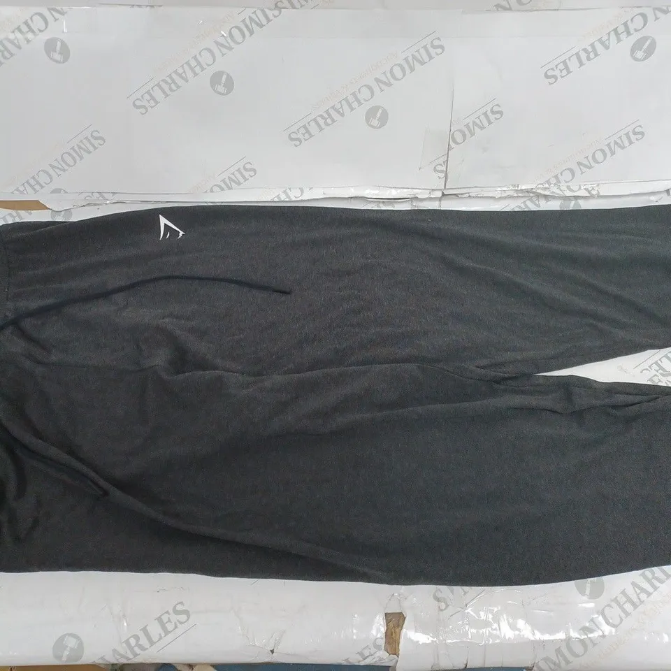 GYMSHARK BLACK LOGO JOGGERS- SMALL