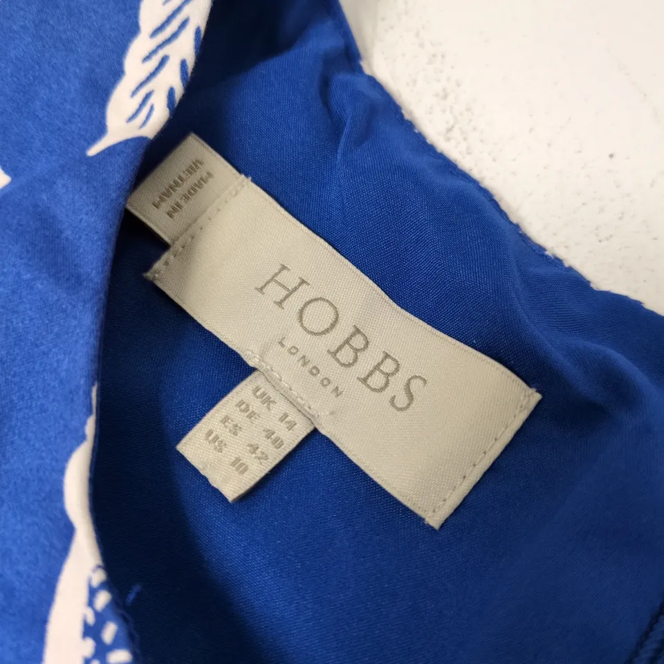 HOBBS LONDON WOMEN'S BLUE FLORAL DRESS – UK 14