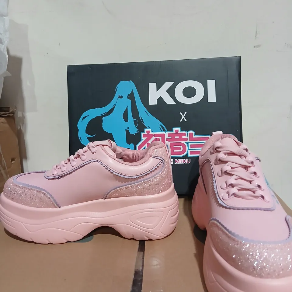 KOI X HATSUNE MIKU CHUNKY TRAINERS - PINK, UK5