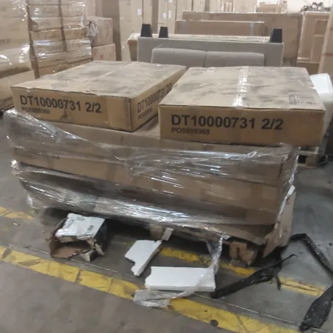 PALLET CONTAINING A LARGE QUANTITY OF INCOMPLETE DINING TABLE PARTS