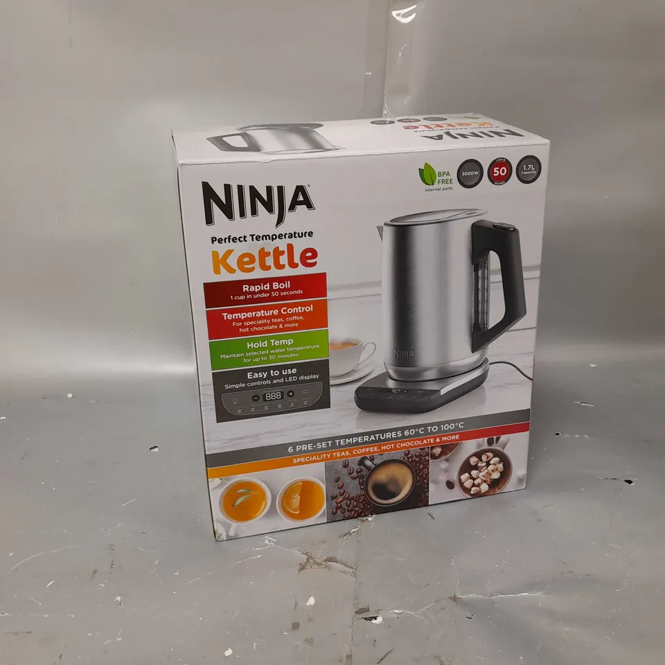 BOXED NINJA PERFECT TEMPERATURE KETTLE KT201UK 