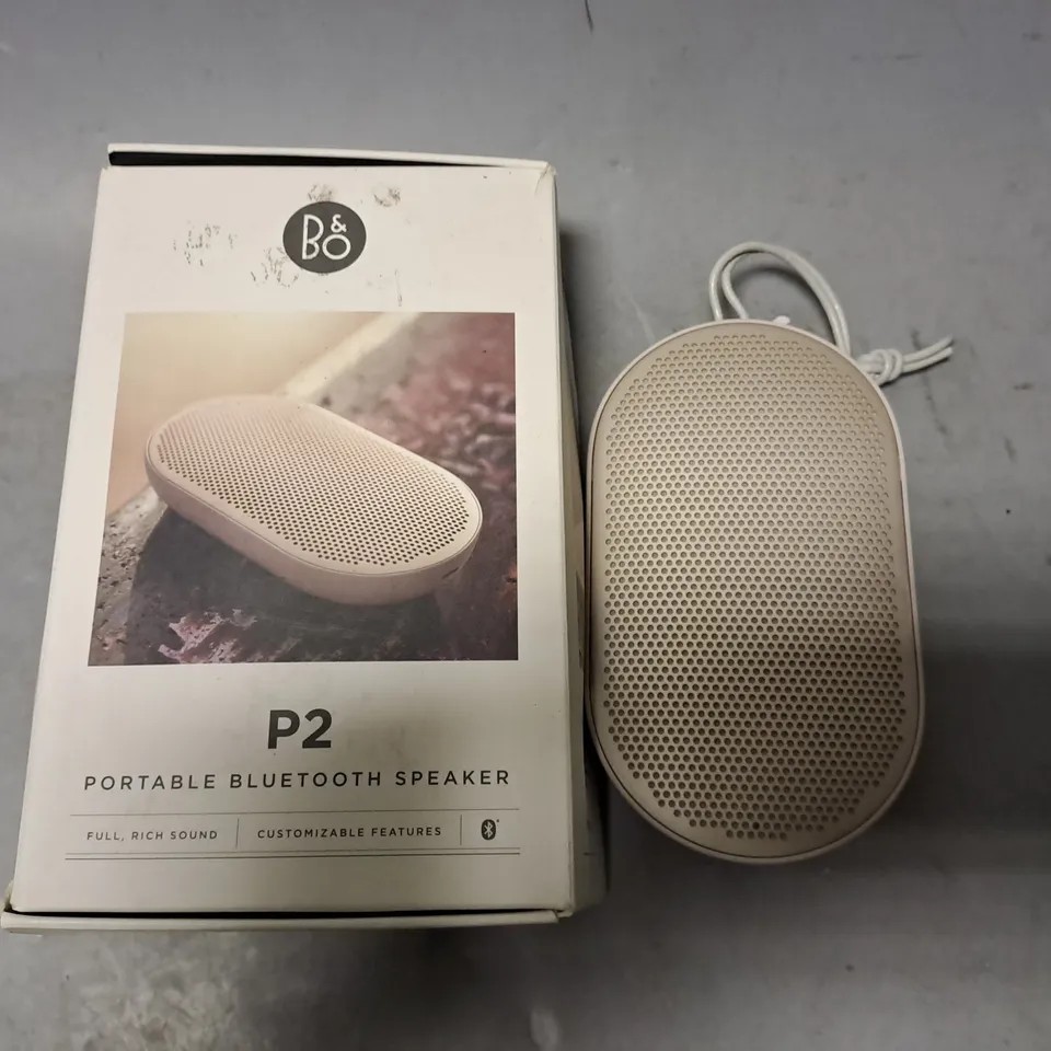 BOXED B&O P2 PORTABLE BLUETOOTH SPEAKER 