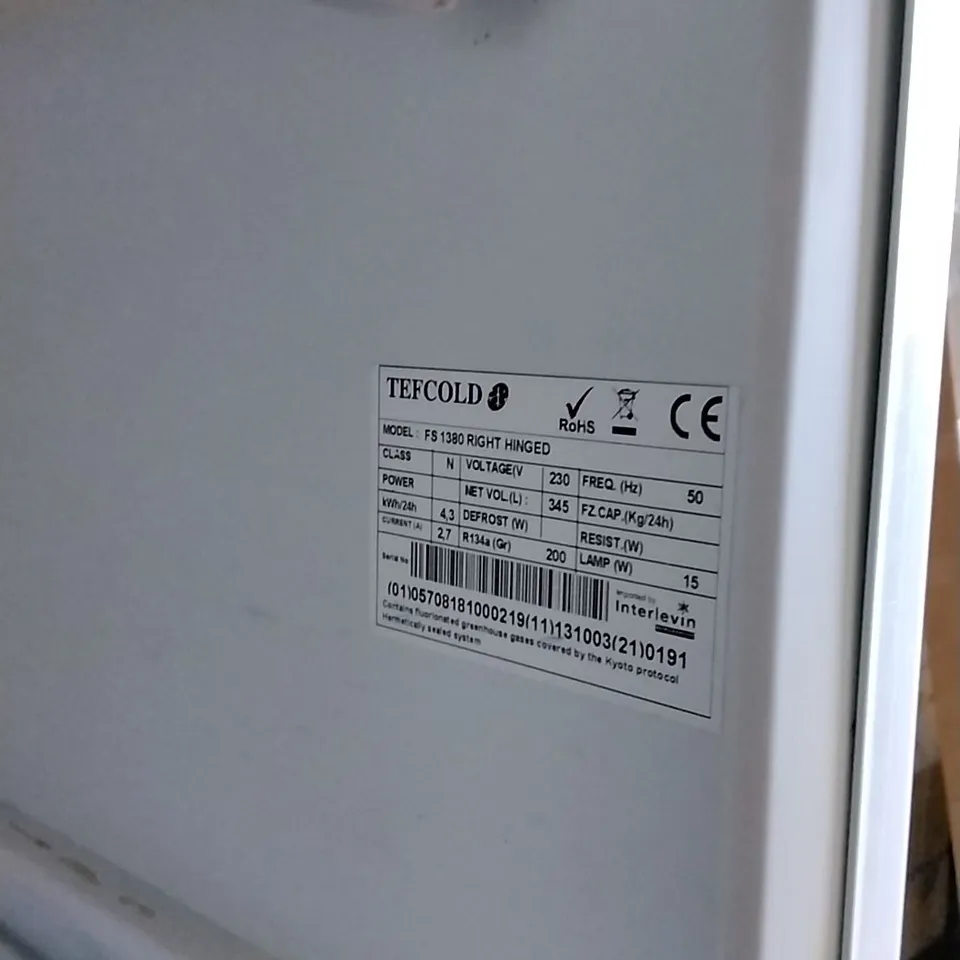 TEFCOLD FS 1380 RIGHT HINGED REFRIGERATOR 