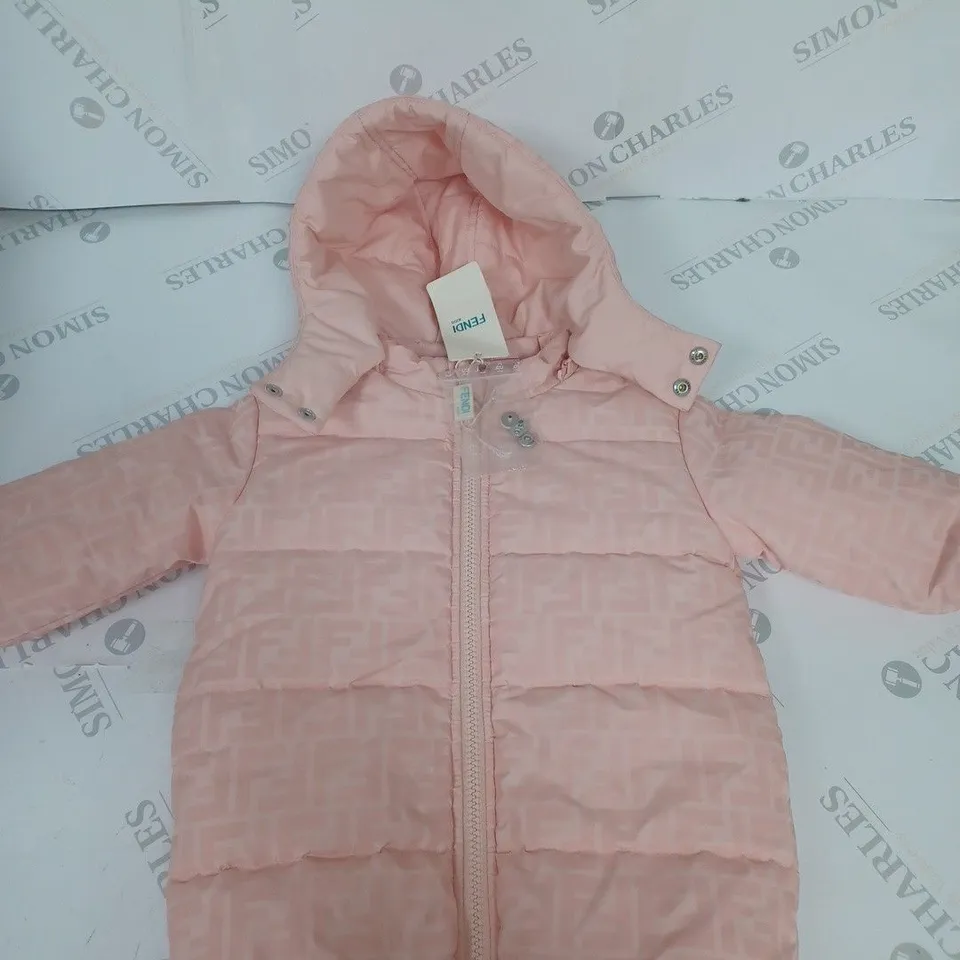 GIRLS FENDI ZIPPED BOMBER COAT SIZE 12 MONTHS