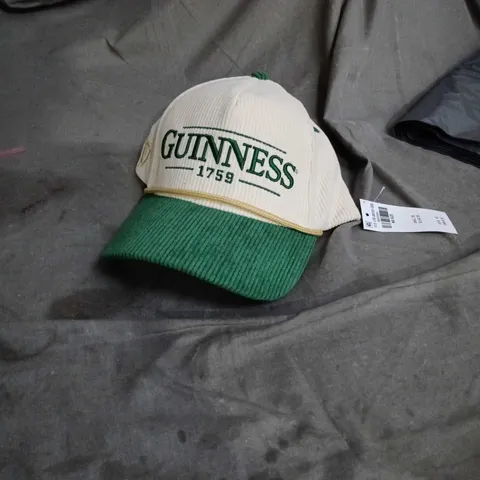 ABERCROMBIE & FITCH GUINNESS CAP NO SIZE GREEN AND OFF WHITE