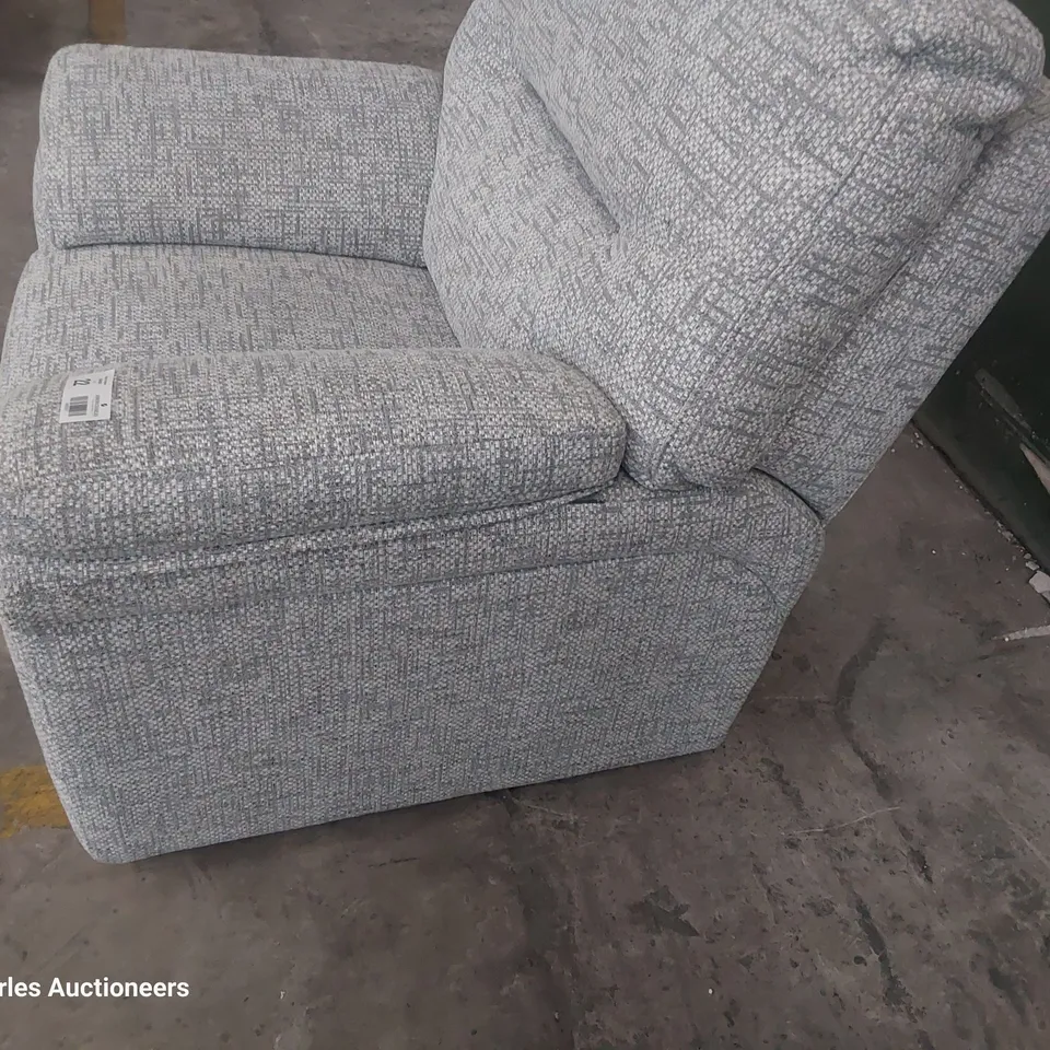 QUALITY BRITISH DESIGNER G PLAN SEATTLE EASY CHAIR REMCO LIGHT GREY FABRIC 