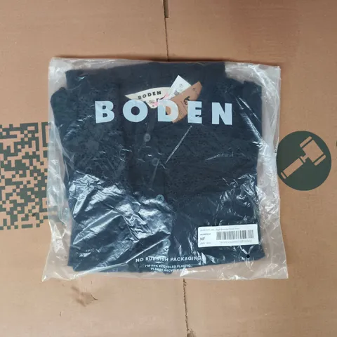 BAGGED BODEN PIPPA BRODERIE JERSEY DRESS IN NAVY SIZE 10R
