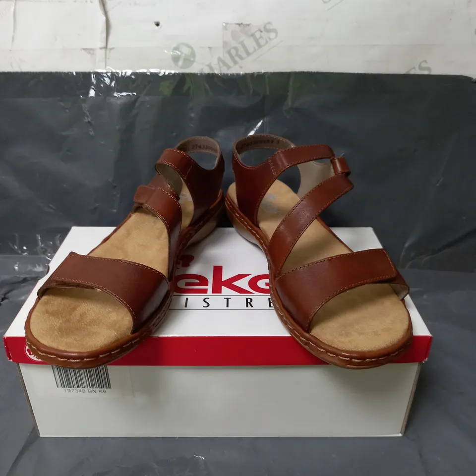 RIEKER ANTI-STRESS SANDALS BROWN SIZE 6