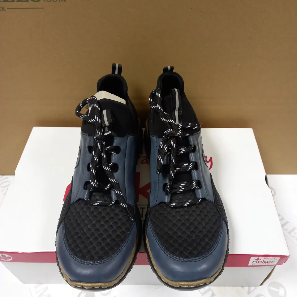 RIEKER LACE UP BLUE HIKING BOOTS - UK SIZE 5