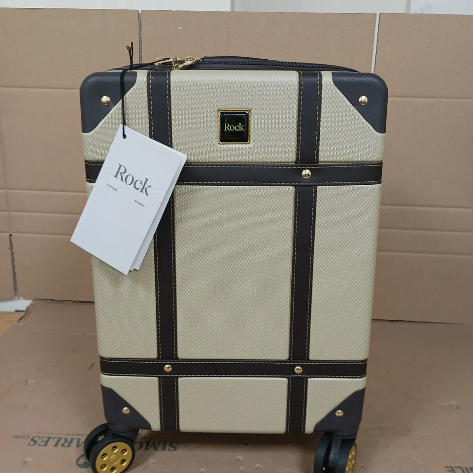 ROCK VINTAGE 8 WHEEL RETRO STYLE HARDSHELL SUIT CASE 