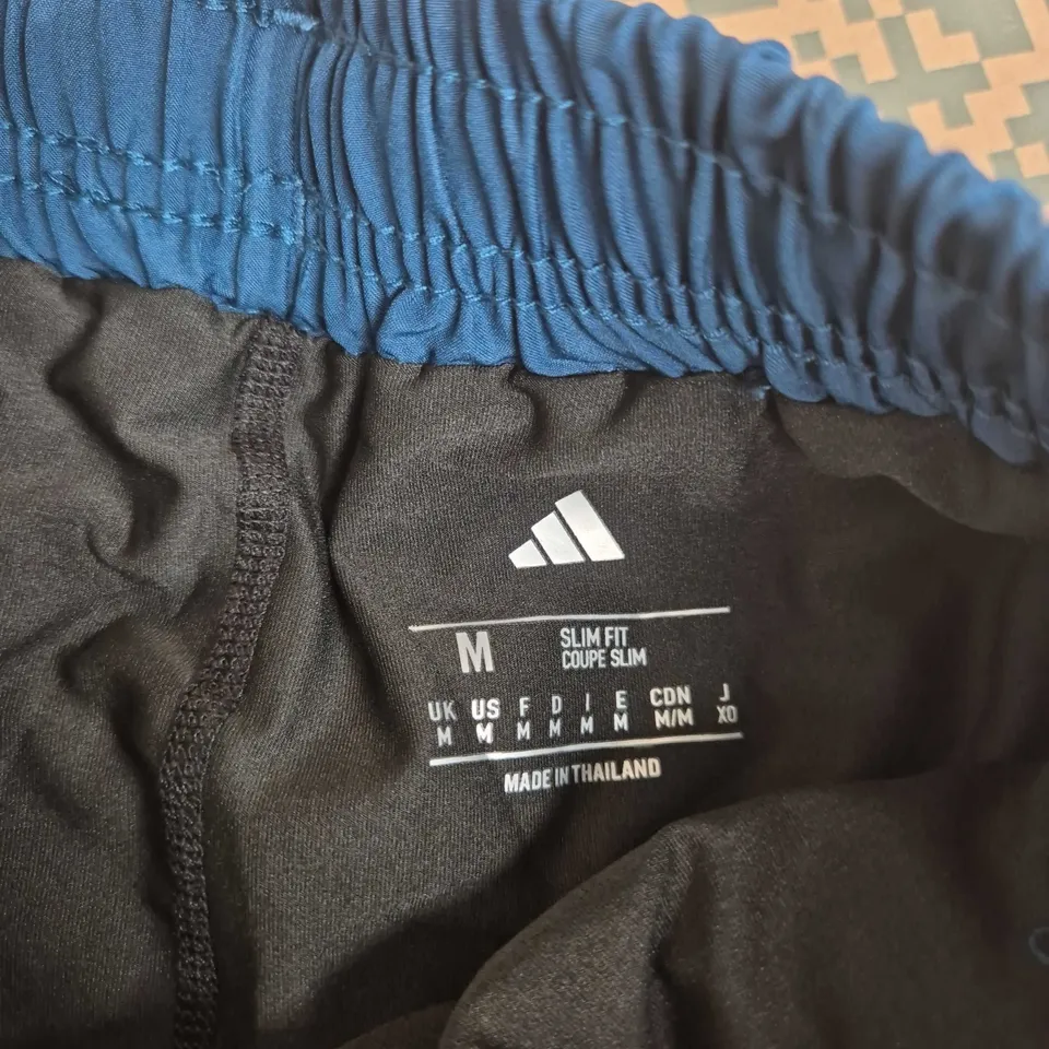 ADIDAS MEN’S SLIM FIT TRAINING SHORTS – BLUE MEDIUM